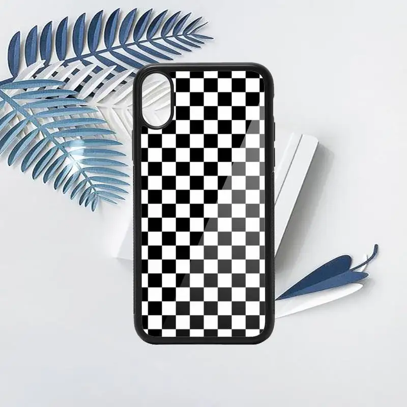 

Checkerboard Plaid Phone Case TPU For iPhone X XR XS 11 12 mini Pro MAX 6 6S 7 8 Plus SE 2020