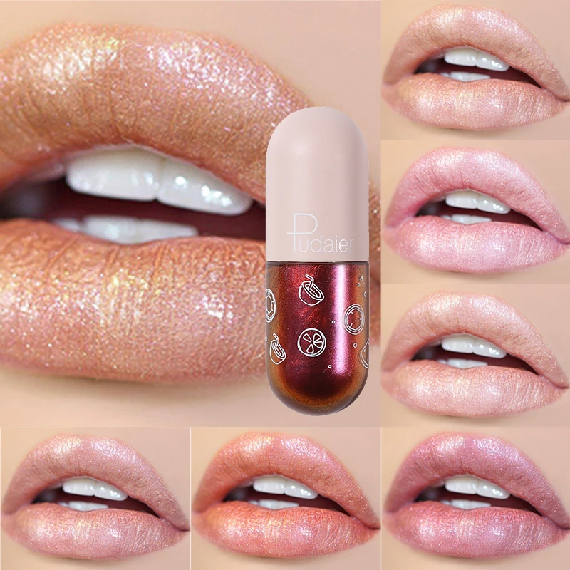

1pcs Mini Capsule Crystal Jelly Lip Gloss Plumper Oil Shiny Clear Moisturizing Women Liquid Lipsticks Makeup Lip Tint Cosmetics