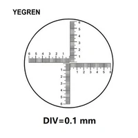 div 0 1 mm eyepiece micrometer biological microscope reticle scale cross ruler 6 0 6 area measurement graticle diameter 20 mm