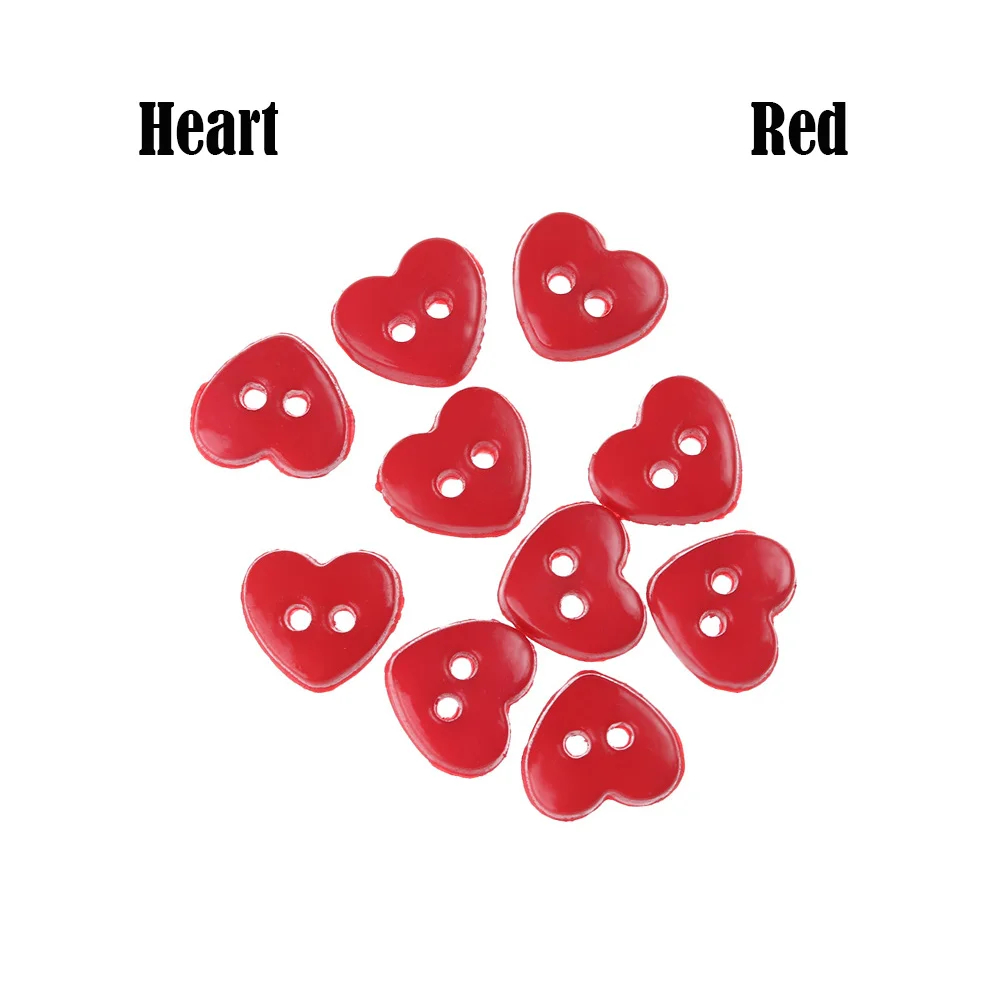 Red 20 Вт, 50 шт в наборе, милые сердцу DIY Одежда Кнопки для кукла ультра мини 6 мм конфеты цветные пряжки DIY кукольная одежда кнопки аксессуары - Цвет: Red