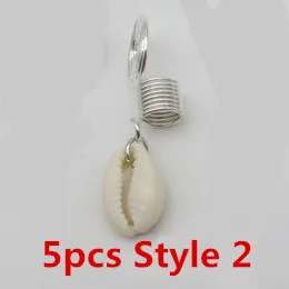 5pcs Style 2 5 шт./упак. Серебряный спиральный провод в оболочке разных 5 видов стилей браслеты с подвесками, подвязанные лентой, с объемной волной, дредлоки, для увеличения объема, бусины зажимы манжеты аксессуар - Цвет: 5pcs Style 2