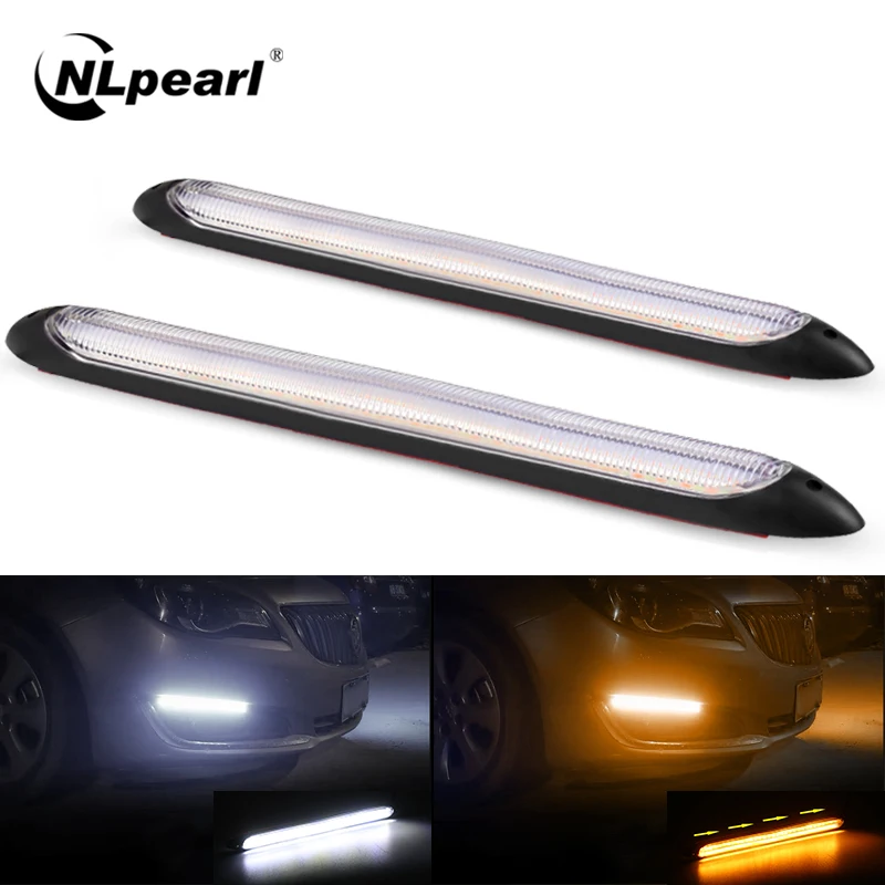 NLpearl 2x DRL Светодиодный дневной светильник Водонепроницаемый Универсальный