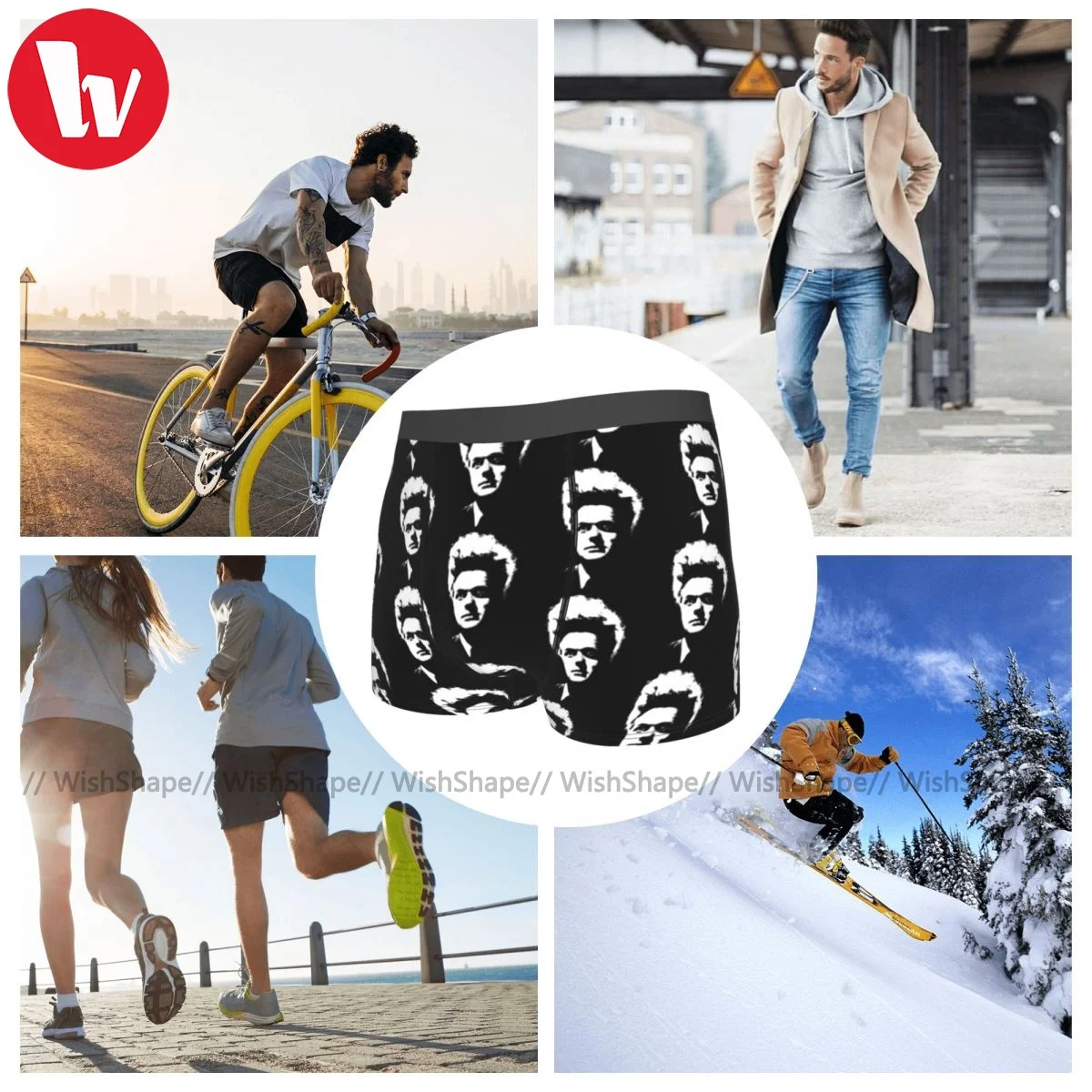 

Eraserhead Underwear Funny Trenky Print Trunk Polyester Pouch Males Boxer Brief