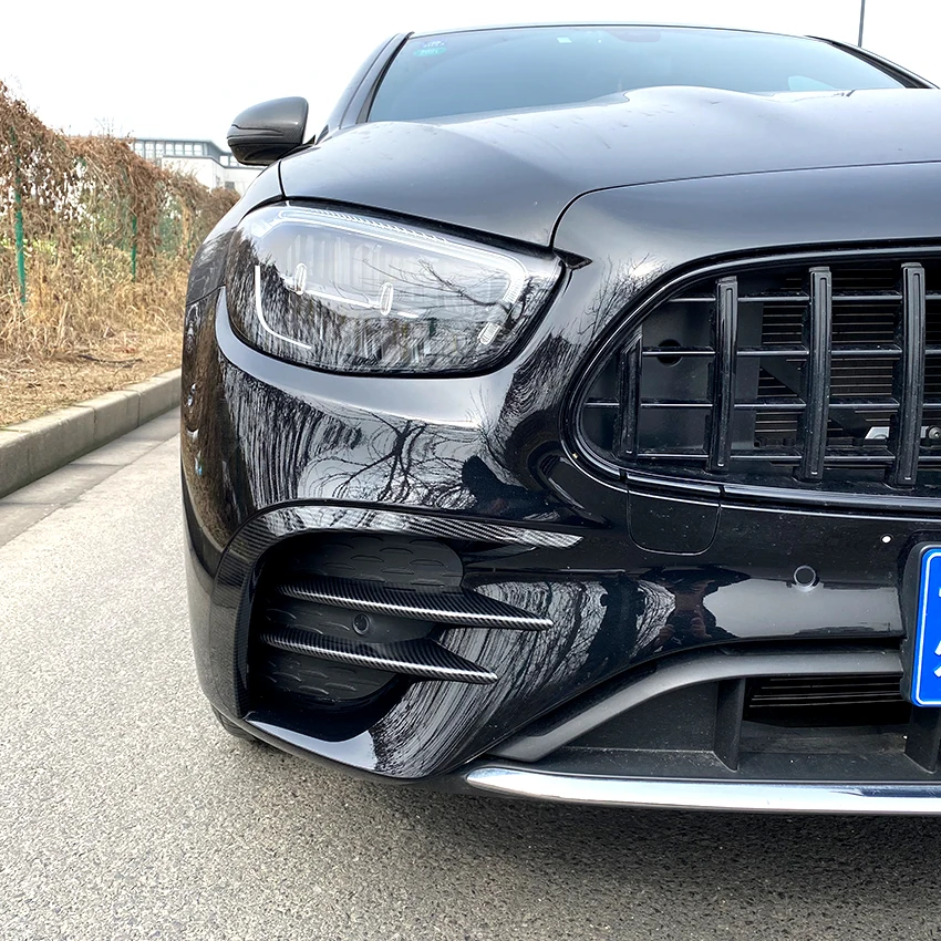 Наклейки для переднего бампера Mercedes Benz E Class W213 Facelift 2021 + AMG флаг наклейки отделка