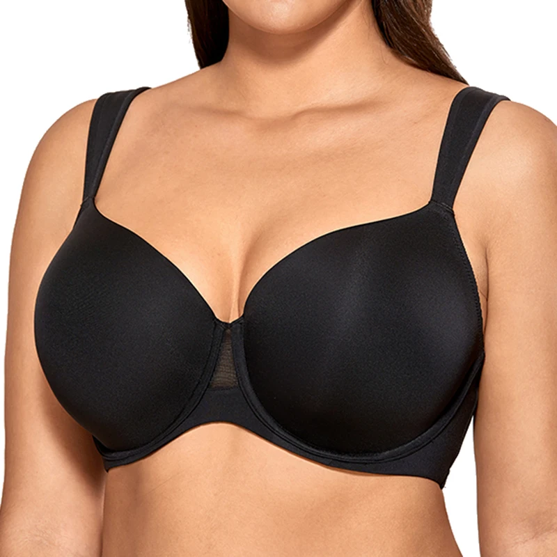 

Женские Бесшовные бюстгальтеры с полным покрытием, нижнее белье с легкой подкладкой, удобные бретельки, бюстгальтер без косточек, однотонн...