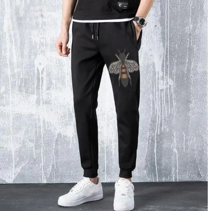 

2021 зимние мужские дышащие брюки стразы из 100% хлопка, повседневные мужские брюки