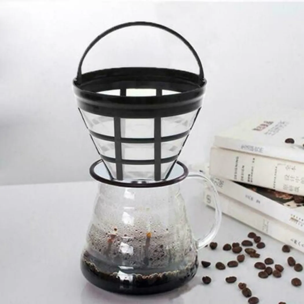 

Replacement Coffee Filter Reusable Refillable Basket Cup Style Brewer Tool