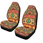 Чехол на сиденья автомобиля, универсальный чехол-ведро, школьный автобус, хиппи, чехол на передние сиденья фургона с рисунком, 2 комплекта для Golf 4, Peugeot 206, 207, 307, 308, 2008