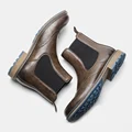 Ботильоны для мужчин; Модель 2022 года; Модные дизайнерские мужские ботинки «Челси»; Мужские брендовые высокие ботинки; Обувь для мужчин; # AL663 - фото
