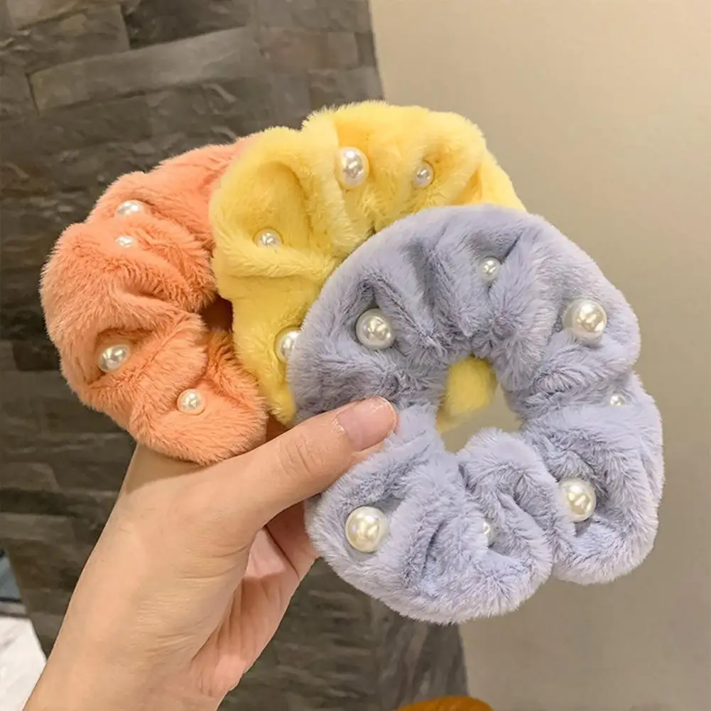 

Мягкая пушистая заколка для волос в форме пончика