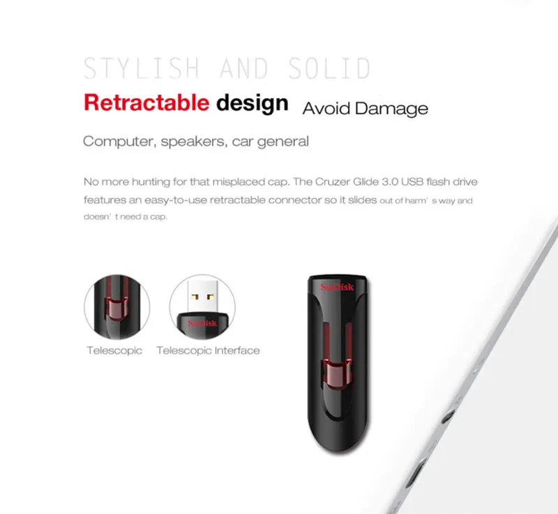 SanDisk 32 Гб USB3.0 флэш-накопитель 64 ГБ Флешка 128 ГБ флеш-карта памяти 256 ГБ USB ключ 16 Гб мини U диск CZ600 для планшетных ПК/ТВ/автомобиля