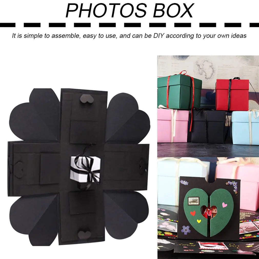 DIY фотоальбом ручной работы шестигранная Взрывная Подарочная коробка для друзей