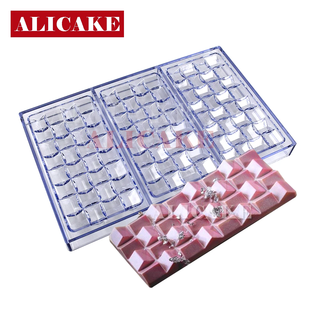 

Поликарбонатные шоколадные формы выпечки Кондитерские инструменты для шоколада бар Bonbons конфеты форма пекарня Кондитерская форма