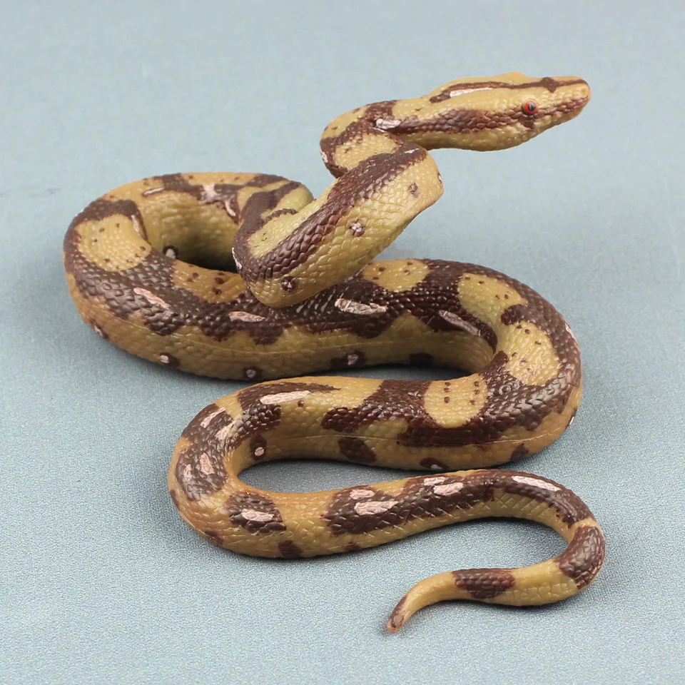 

Realistic Snake Toy Rattlesnake Prank Toy PVC Snake Model Vivid Wildlife Animal Figurine Animal Teaching Toy