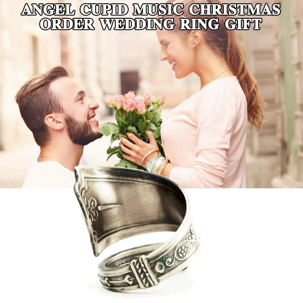 Новое кольцо с милым Купидоном в виде ангела серебряное металлическое стиле панк
