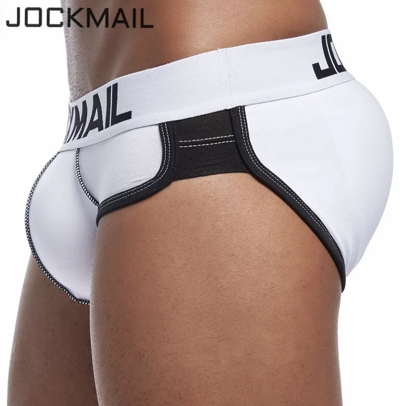JOCKMAIL New Magic buttocks Enhancing men underwear Briefs back hip Buttock Double removable push up cup Gay underwear panties