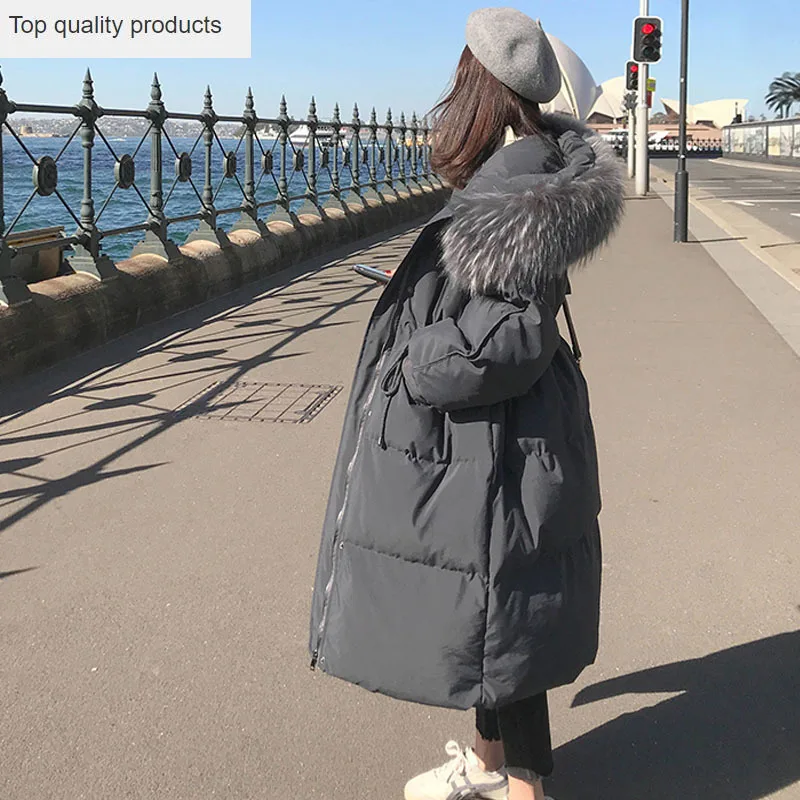 Женская зимняя Большая Меховая куртка 2020 теплое толстое пуховое пальто с