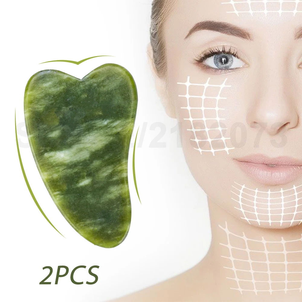 Натуральный нефритовый массажер для лица Gua sha скребковая доска Guasha Меридиан