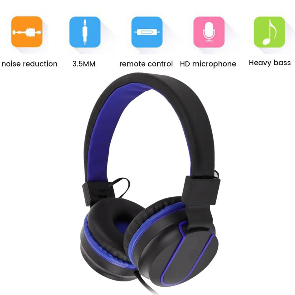 Проводные Складные портативные Hi-Fi стереонаушники Накладные наушники для дома