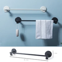 wall mounted towel bars with hook waterproof rack scouring pad rag drying holder bath towel storage shelf bathroom organizer