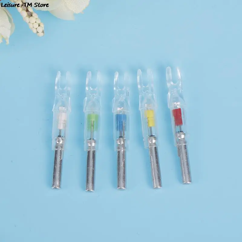 3pcs Automatically Luminous Arrow Nock Tail Hunting Shooting Fit 6.2mm Shaft Lighted Bow LED Glowing | Спорт и развлечения