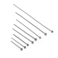 100pcslot 15 20 30 40 50mm bright tone stainless steel ball head pin for diy jewelry making headpin findings accessories