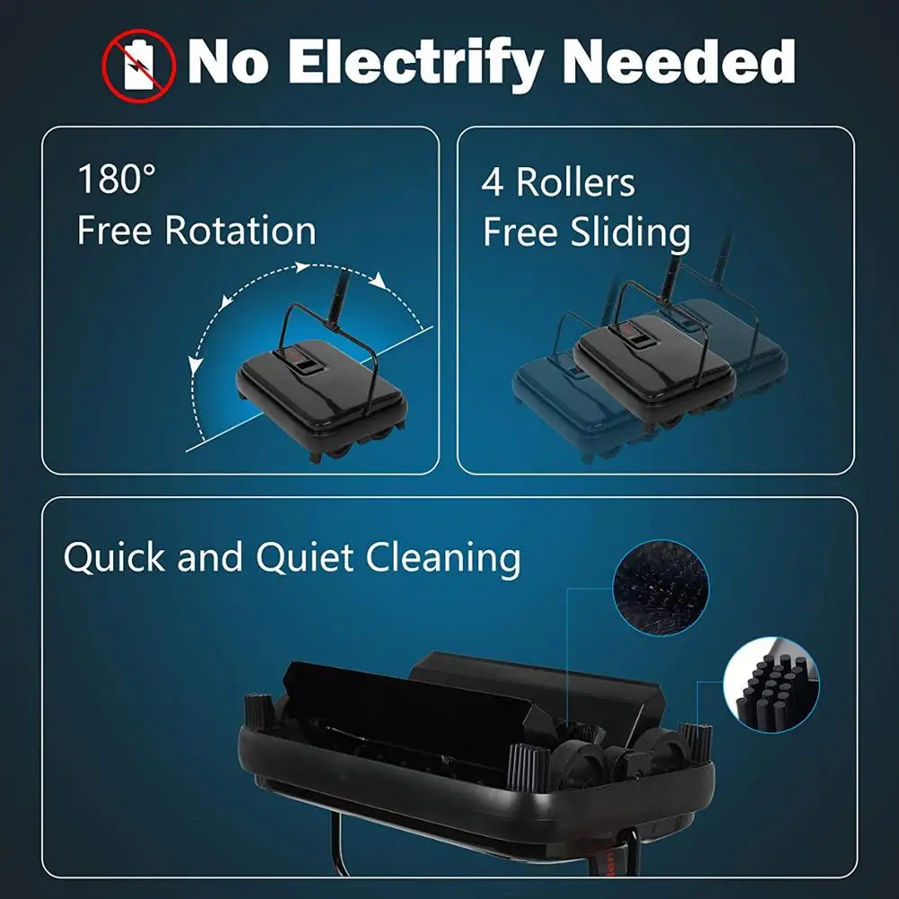 Уборочная щетка для ковров Eyliden автоматическая с ручным нажимом дома и