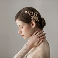 o380 vintage bridal hairpin pearls crystal bridesmaid flower girl hairwear women pageant birthday gift tiara accessories