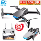LU3MAX Дрон с камерой ESC 8K GPS профессиональный телефон WiFi FPV дальнее расстояние 25 минут складной бесщеточный Радиоуправляемый квадрокоптер PK SG108