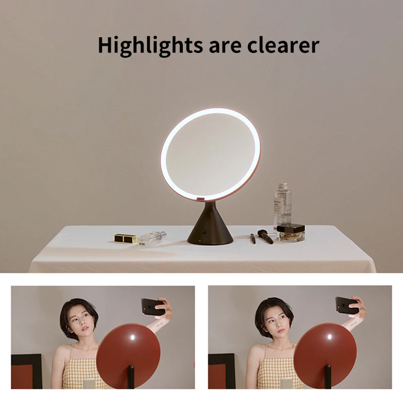 

Makeup Mirror With Led Light Professional Fill Light Mirror Vanity Mirror Hollywood Mirror Persistent Brightness Smart Big Large