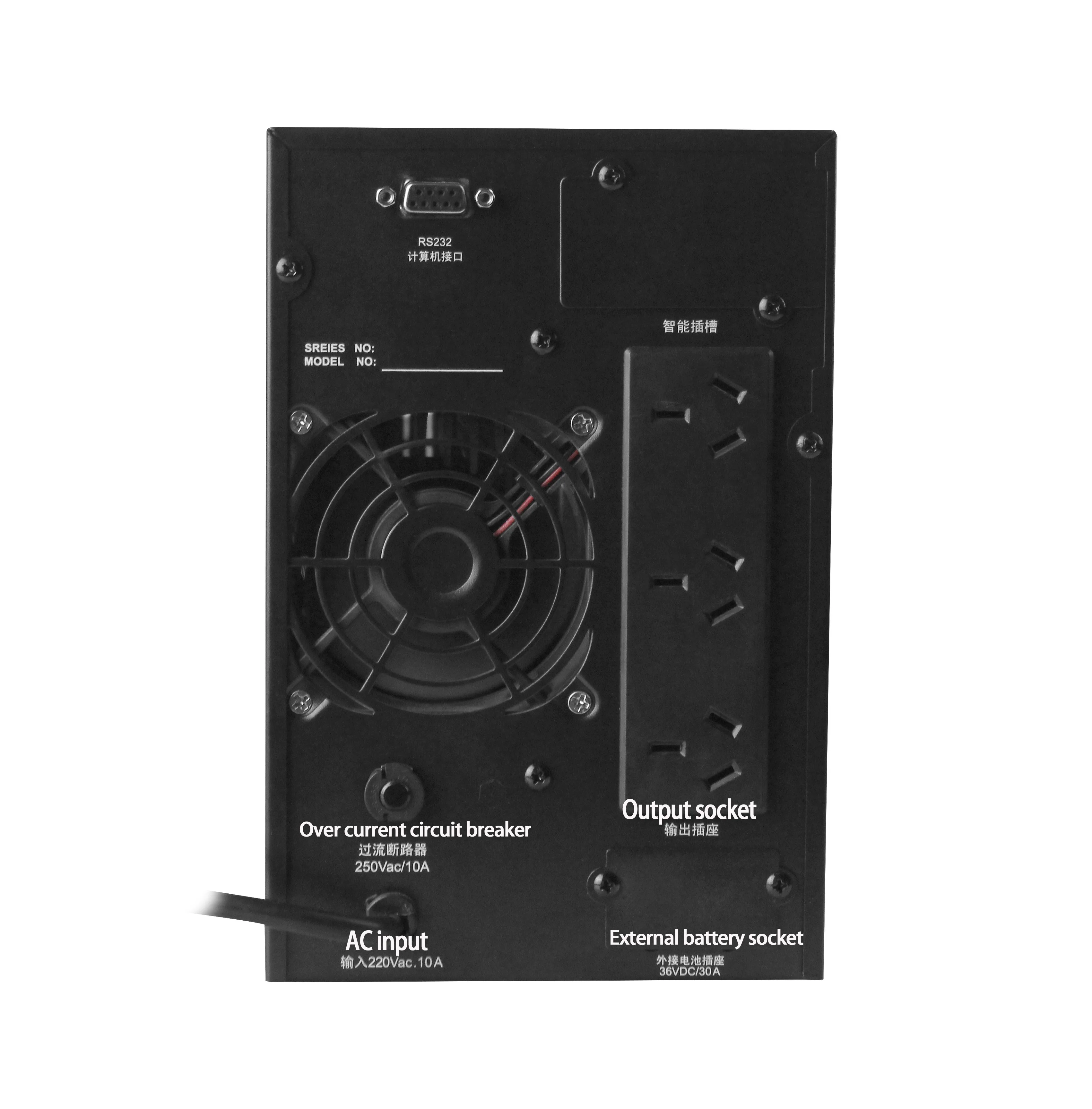 ЖК дисплей Online UPS 1000VA/800W внешние аккумуляторы 36 В постоянного тока Чистая