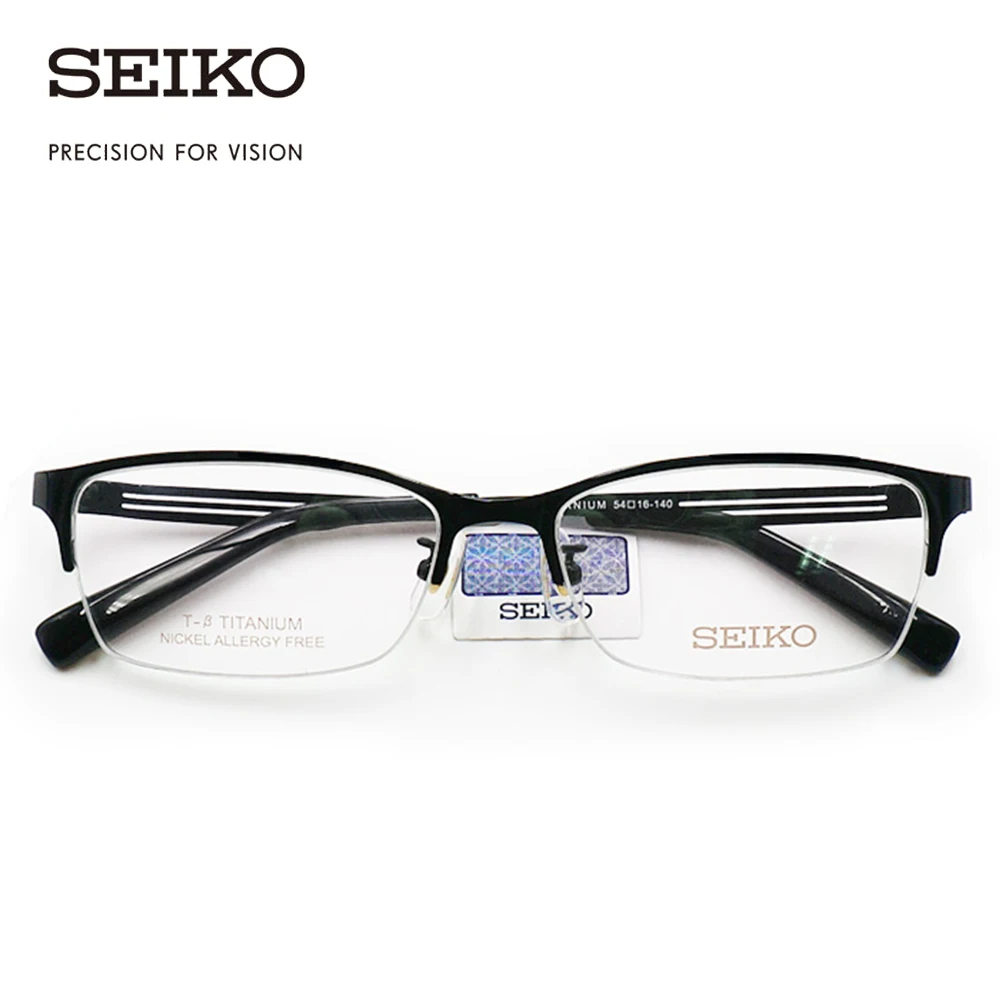 SEIKO бета титановые оптические очки оправа для мужчин Половина без оправы