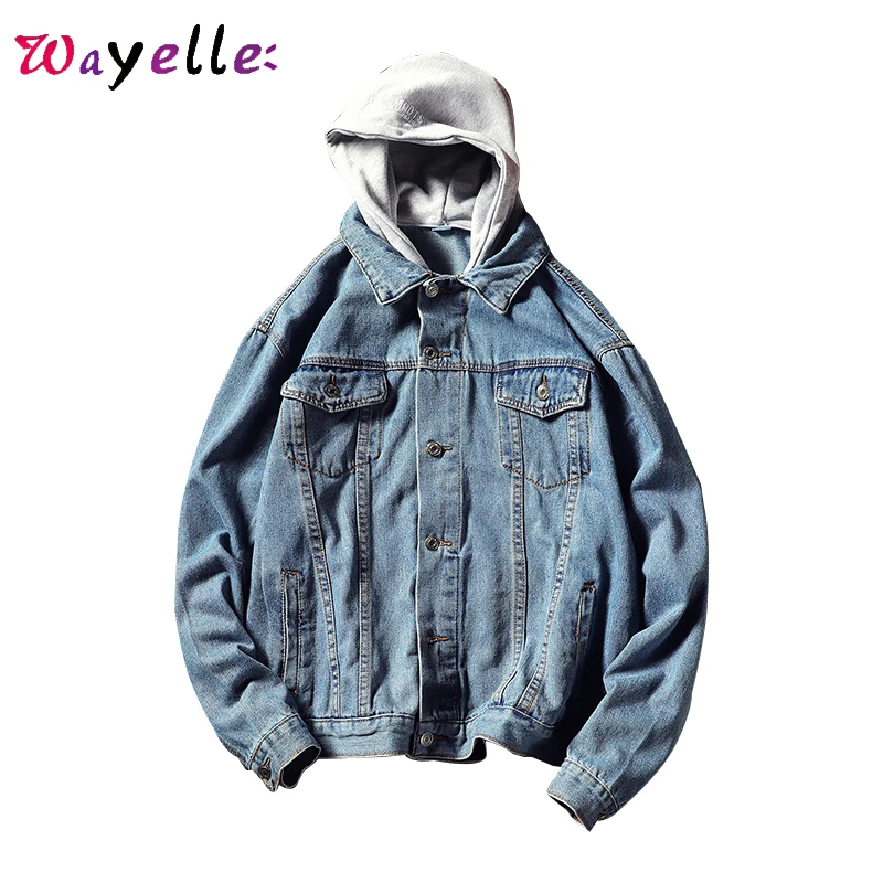 Hooded Jean Jackets Men Winter Denim Hip Hop Casual Blue Coats High Quality Cotton Streetwear 5XL |