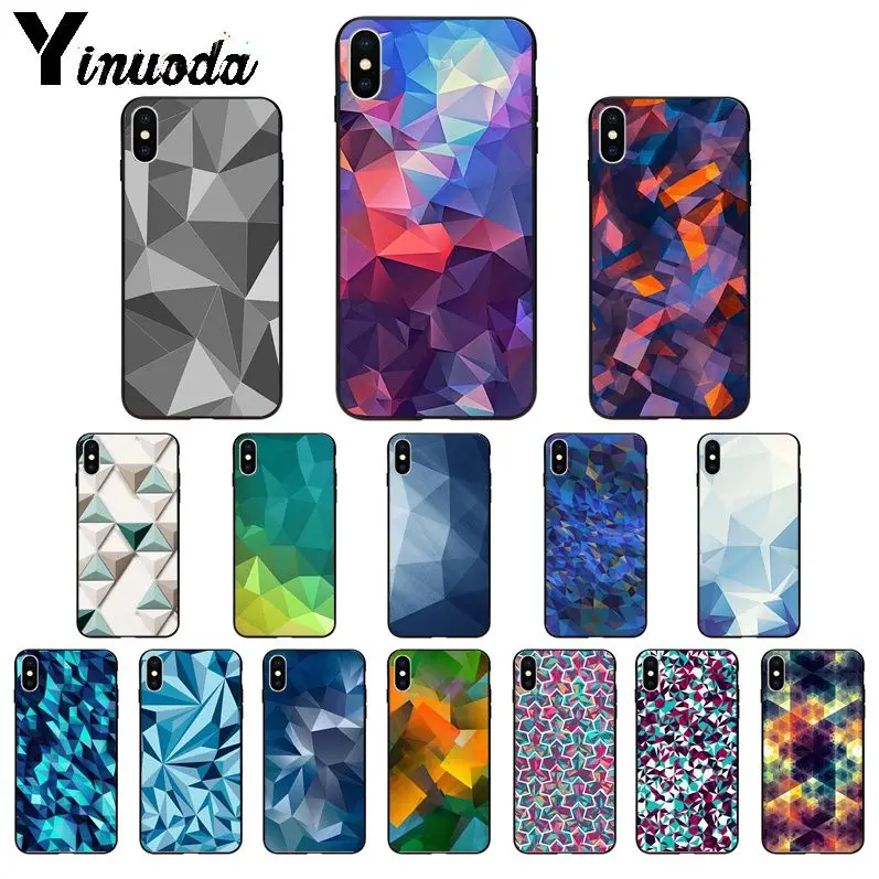 Yinuoda мягкий чехол для телефона из ТПУ с геометрическим рисунком золотистый