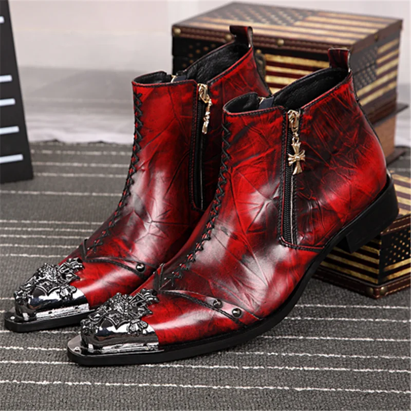 

Зимние Модные Мужские ботинки в британском стиле на молнии сбоку; Высококачественные кожаные ботинки без застежки; Ботинки «Челси»; Мужски...