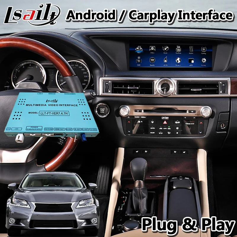 Видеоинтерфейс Lsailt Android Carplay для Lexus GS250 GS с управлением мышью автомобильный GPS