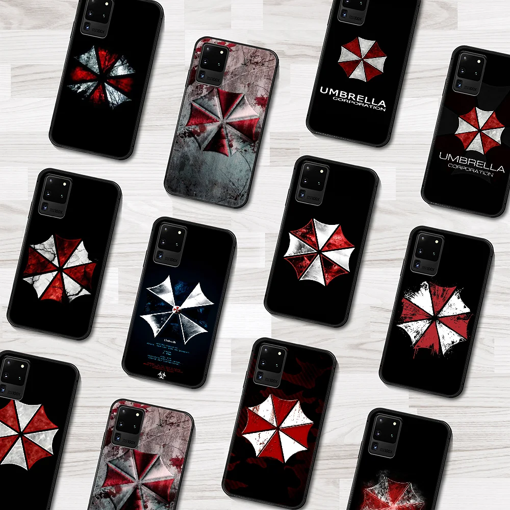 Чехол Umbrella Corporation для телефона корпус корпуса Samsung Galaxy S 7 8 9 10 e 20 FE edge uitra plus Note black