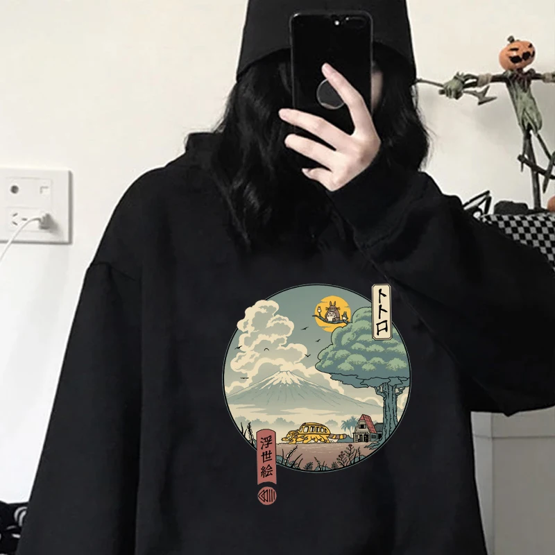 

Totoro Studio Ghibli Kawaii Hoodies Harajuku Funny Anime Women Cartoon Sweatshirt Ullzang 90s Fashion Hoody Graphic Female Cute