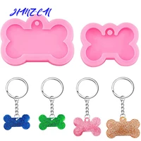 6pcs dog bone shape silicone mold for key chain pendant moulds suitable for clay diy jewelry making epoxy resin mold