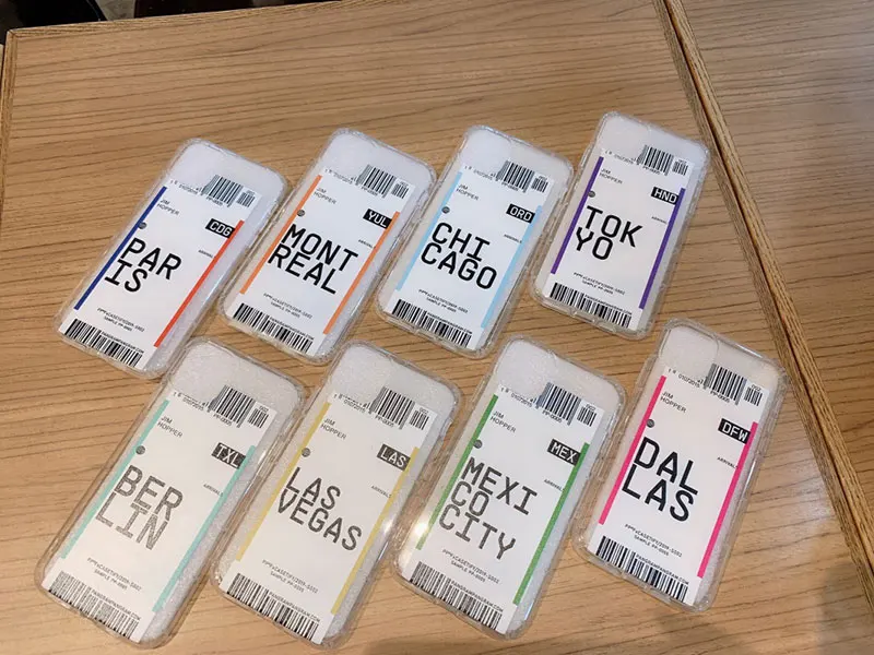 Ins дорожная этикетка страна чехол для телефона для iPhone 7 8 6 6s Plus X XR XS Max Прозрачная мягкая ТПУ Силиконовая задняя крышка чехол