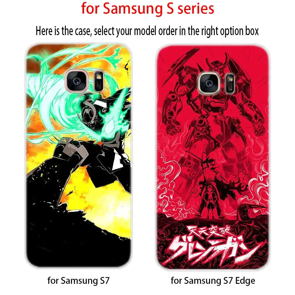 Мягкий силиконовый чехол для Samsung S21 S20 S11 S10 S9 S8 Plus lite 11e 10e Uitra S7Edge Tengen Toppa Gurren Lagann |