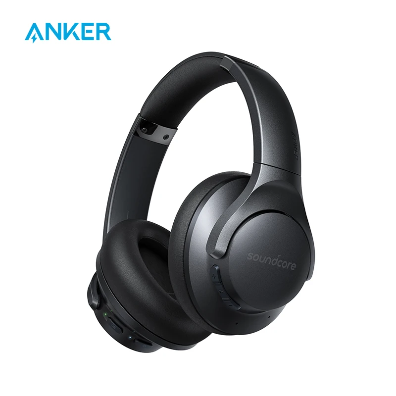 Soundcore от Anker Life Q20 + наушники с активным шумоподавлением, 40 часов воспроизведения, звук высокого разрешения, приложение Soundcore, подключение к 2 устройствам