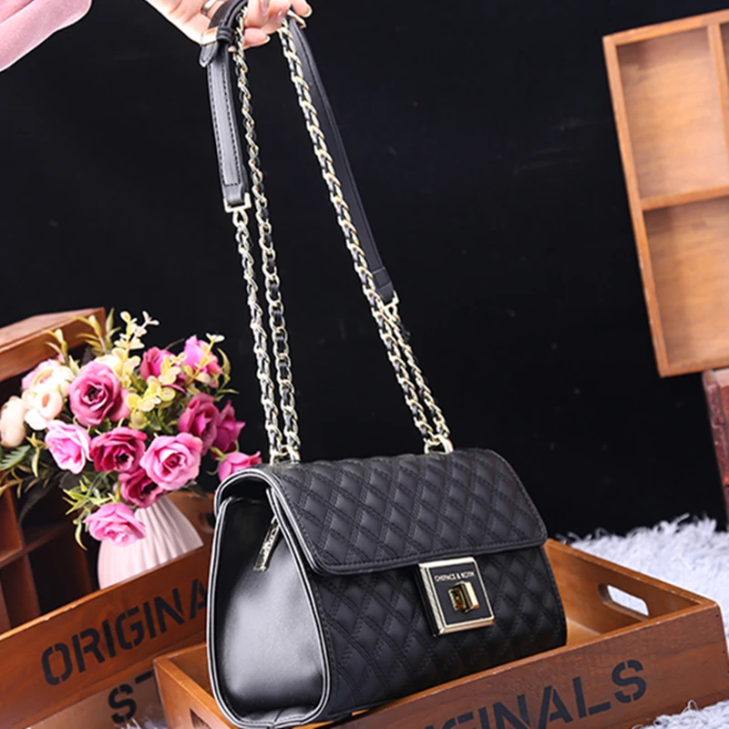 

Genuine Leather Women Flap Bag 2020 New Fashion One Shoulder Messenger Bag Ladies Purses and Handbags Wallet on Chain Cc Gg Sac