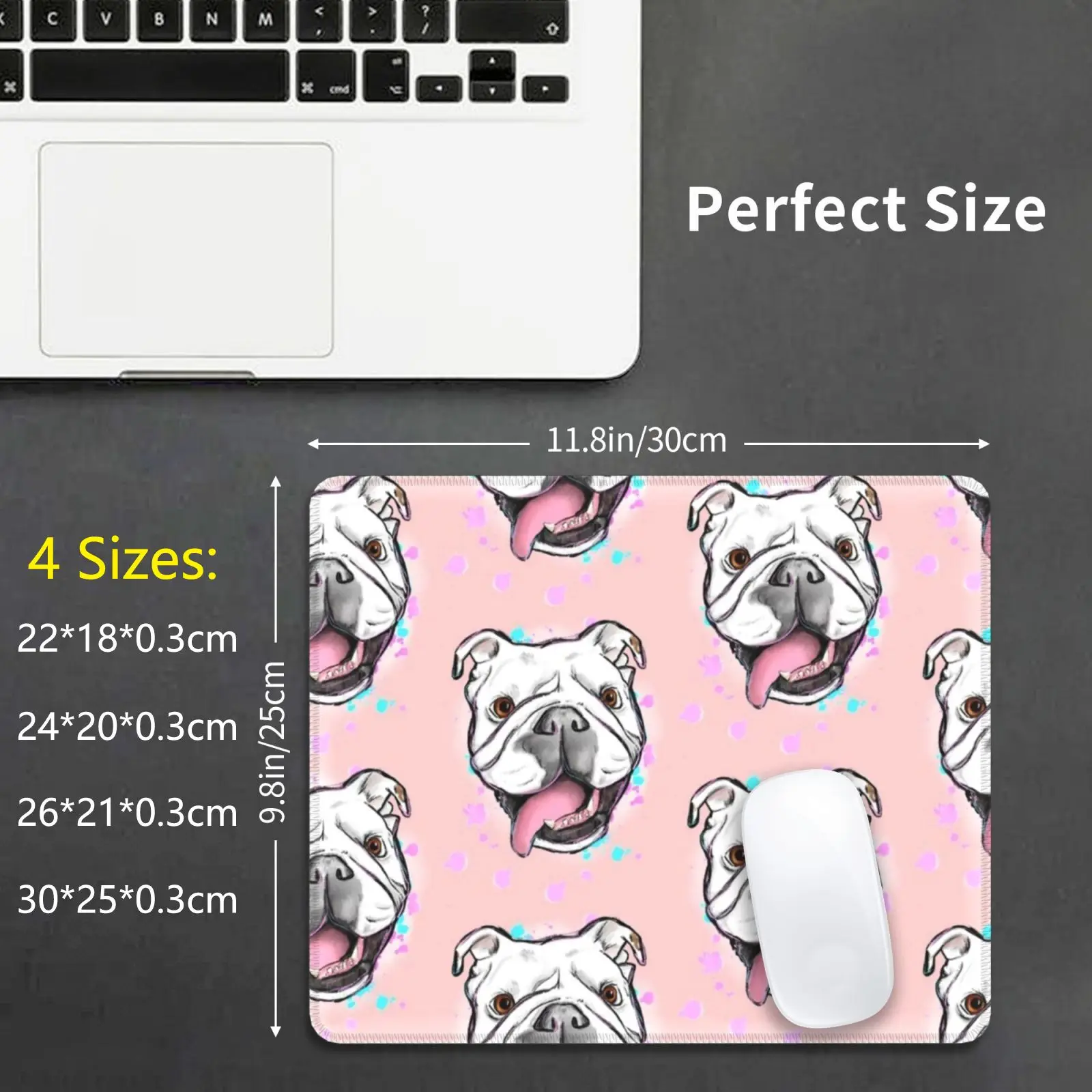 

Коврик для мыши принцессы с бабочкой в розовом цвете 3157 бульдог Английский бульдог Bully Dog Pet