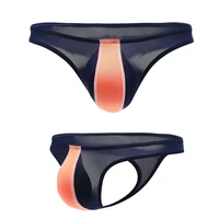 new summer sexy underwear men briefs shorts cueca thin ice silk low waist panties solid u conve pouch seamless underwear