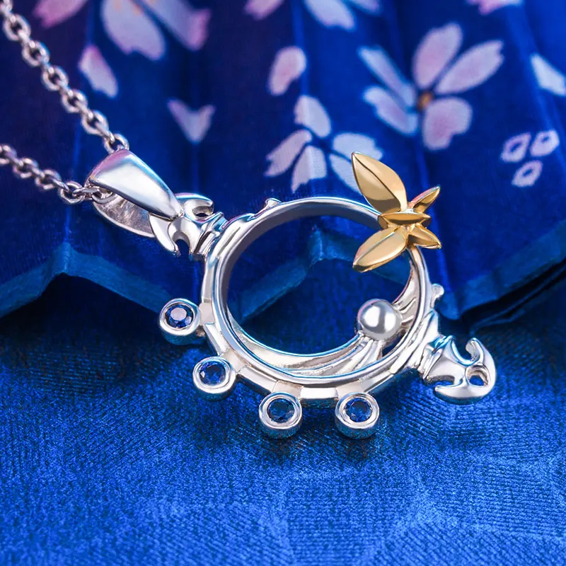 Fate Grand Order FGO Tamamo no Mae ожерелье Suiten nikko Amaterasu Yano Shizu ishi S925 Серебряное колье подвеска с