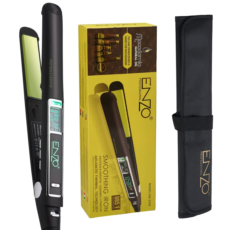 

ENZO Professional Hair Straightener LCD Digital Display Hair Styler Hair Care Curling Irons Ceramic Plate Flat Iron Women Curler