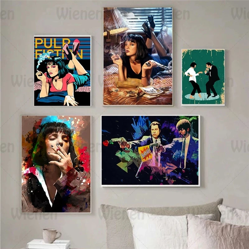 

Classic Black Comedy Movie Posters Pulp Fiction Comics Canvas Painting Wall Art Film Home Decoration Living Room Wall Picture