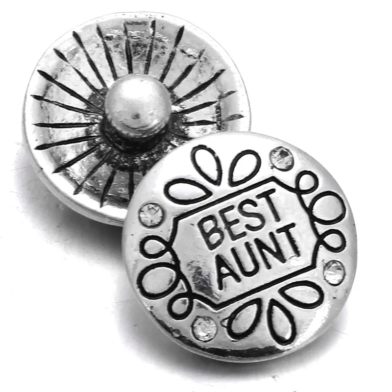 5 шт./лот металлическая кнопка 18 мм Мама собака для защелок браслетов ювелирных