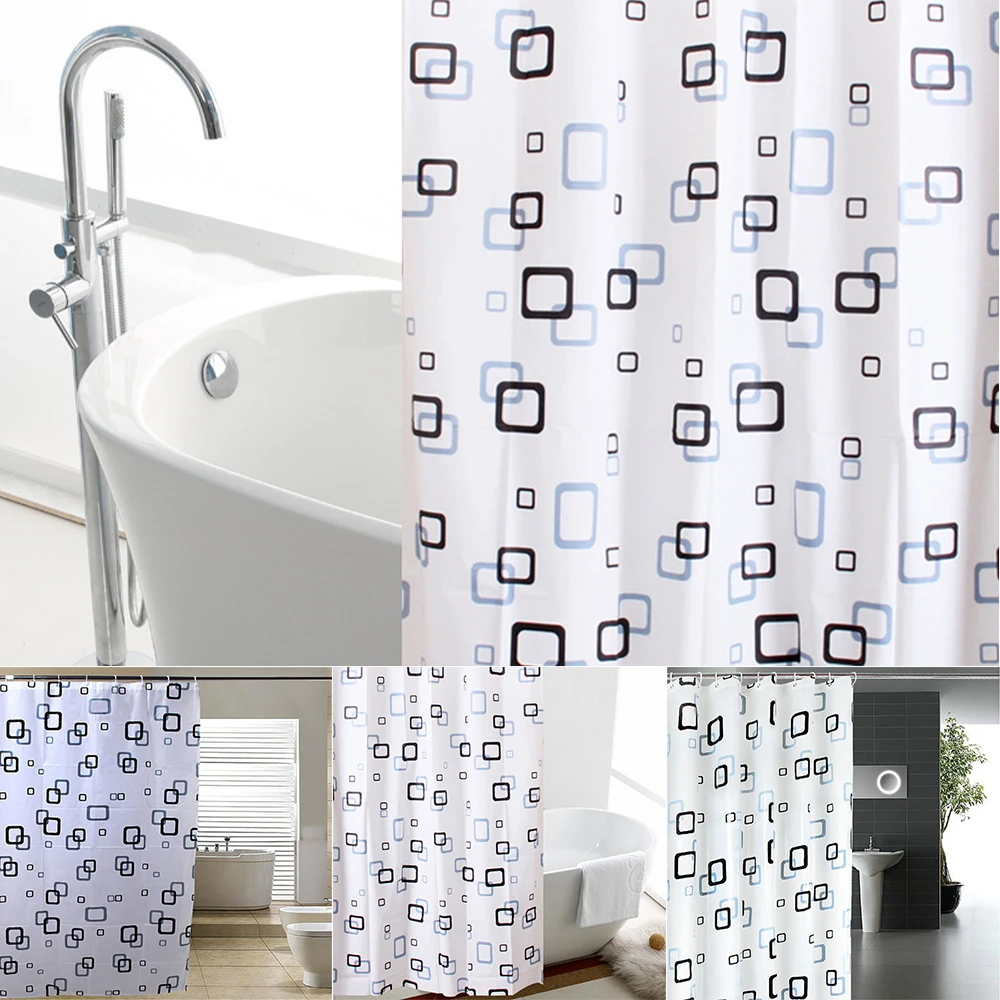 

Plaid Printed Modern Waterproof Bathroom Washable Shower Curtain House Decor Hot Geometry Shower Curtain Bathroom Shower Curtain
